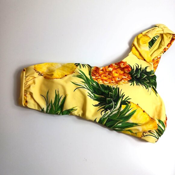 Anthropologie Classic One-Shoulder Bikini Top in Pina Colada - Picture 9 of 13